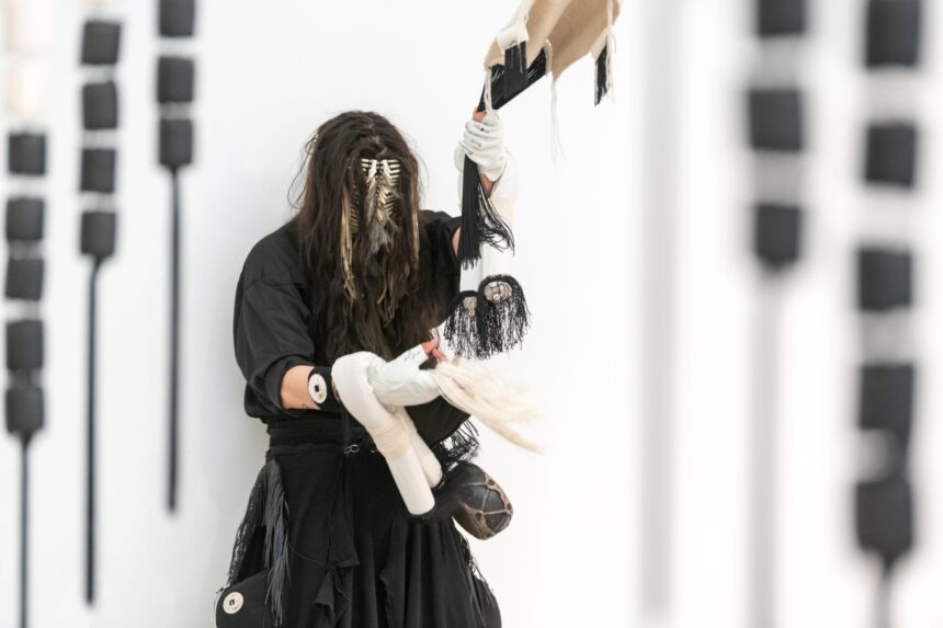 Opening reception of Indian Theater: Native Performance, Art, and Self-Determination since 1969, June 24th 2023. Hessel Museum of Art, Center for Curatorial Studies, Bard College, Annandale-on-Hudson, NY. Photo: Karl Rabe, 2023.